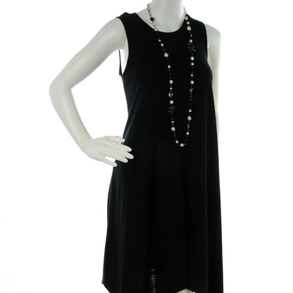 Chanel Pearl Crystal Beaded CC Long Necklace Black 2 of 3