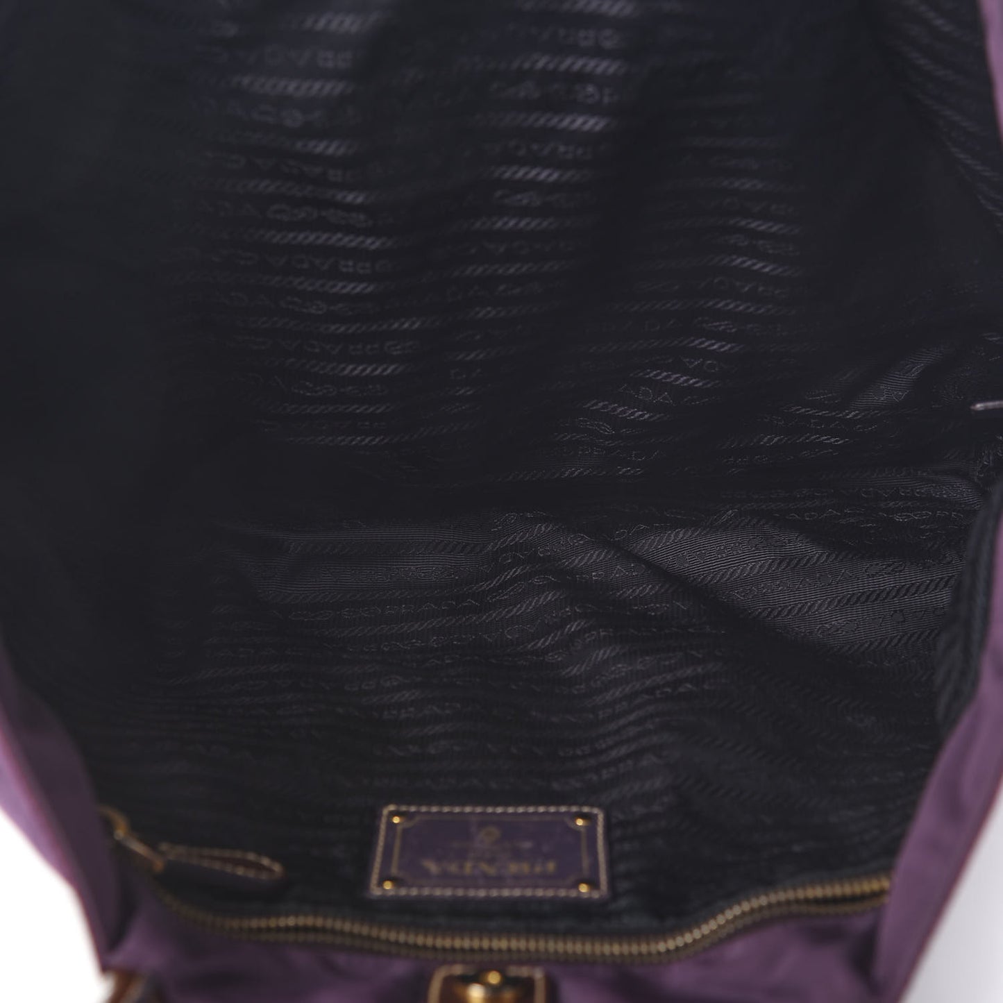 Tessuto Nylon Jacquard Logo Tote Viola