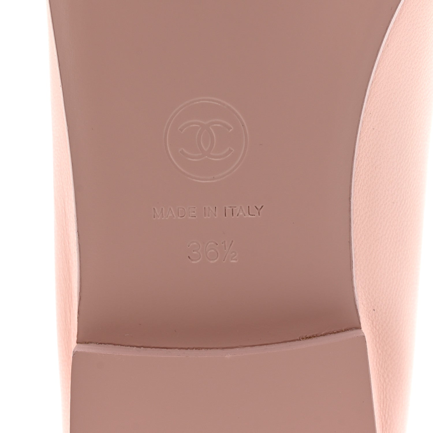 Chanel Lambskin Cap Toe CC Ballerina Flats 36.5 Light Pink Dark Pink 8 of 9