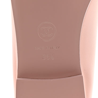 Chanel Lambskin Cap Toe CC Ballerina Flats 36.5 Light Pink Dark Pink 8 of 9