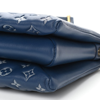 Louis Vuitton Lambskin Embossed Monogram Coussin PM Denim Blue 9 of 9