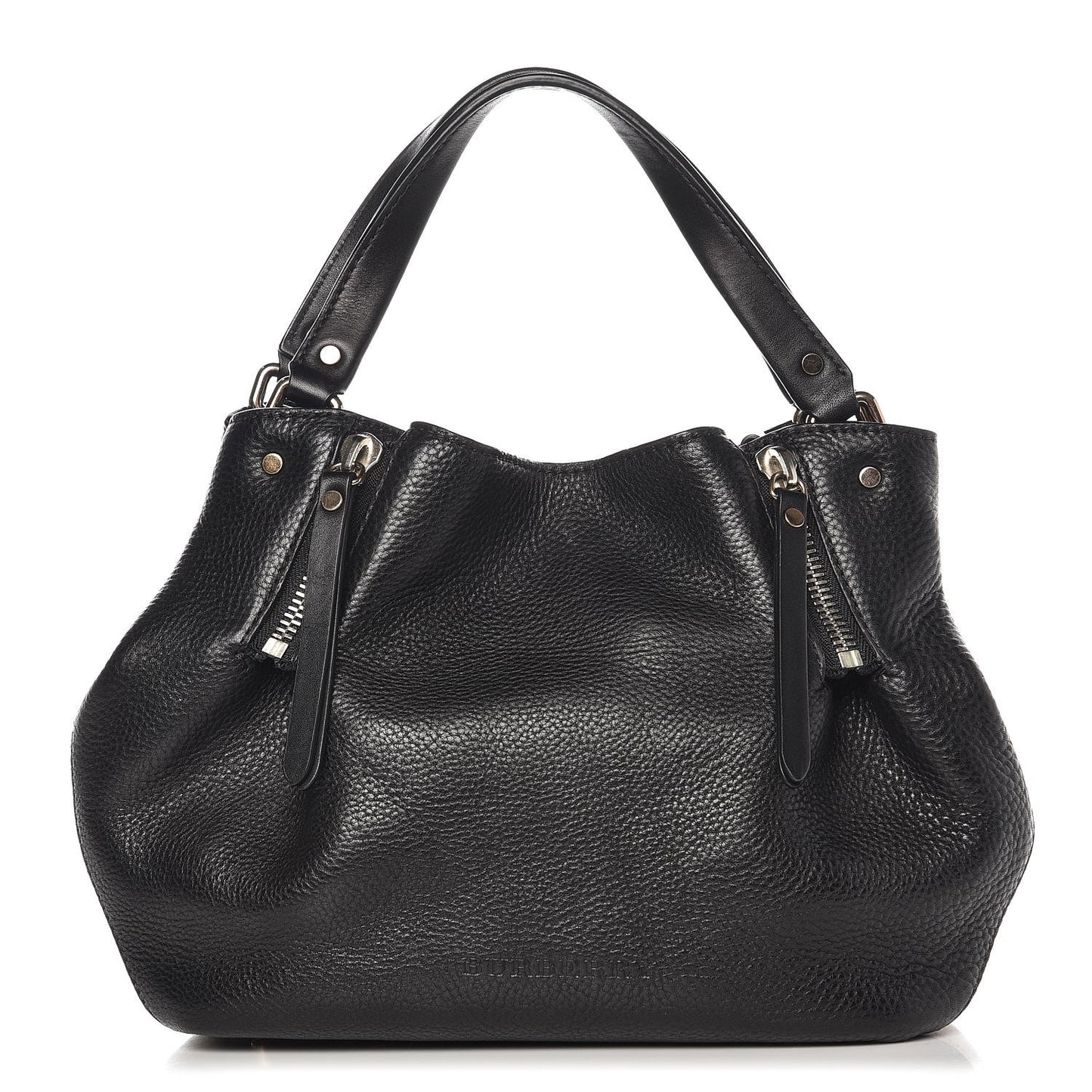 Grainy Calfskin House Check Small Maidstone Black
