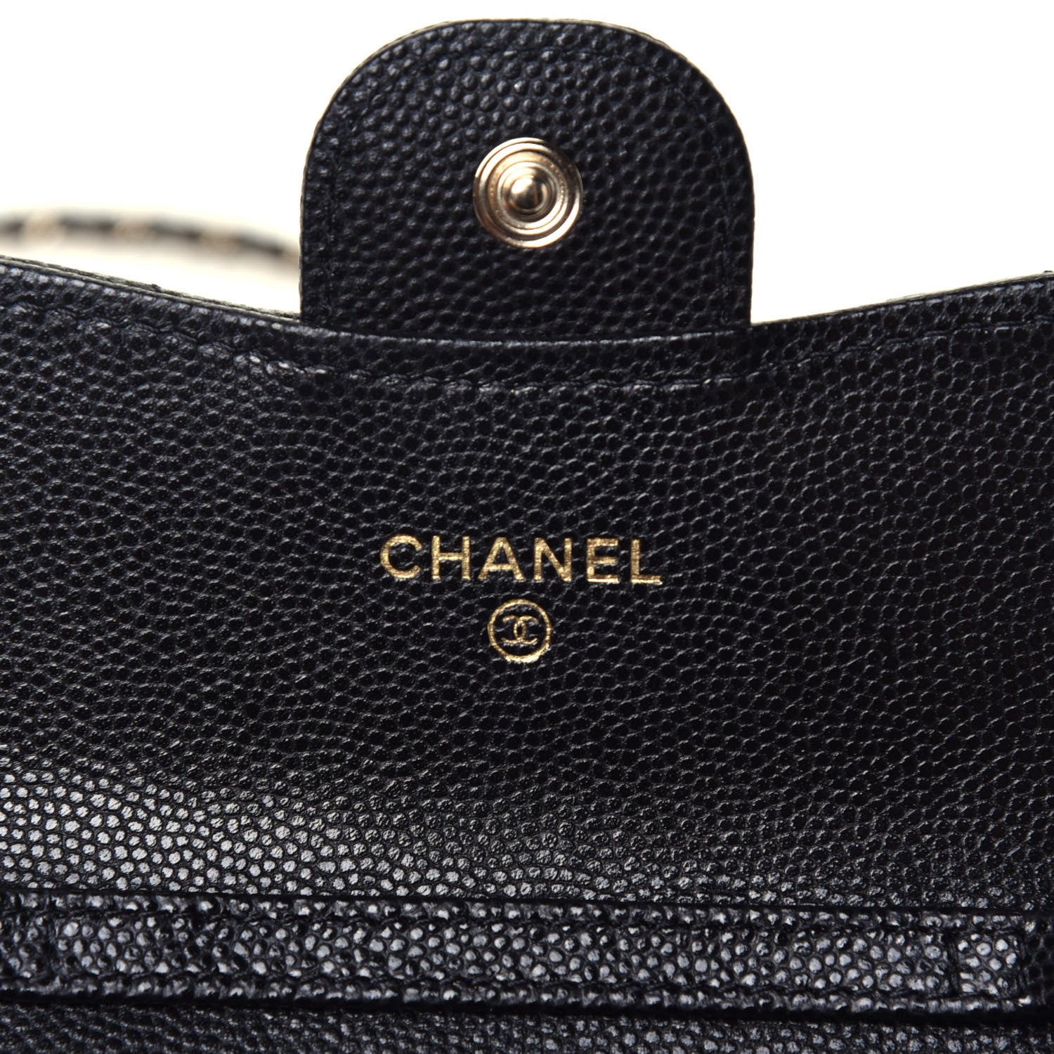 Chanel Caviar Quilted Flap Card Holder On Chain Black 6 of 10