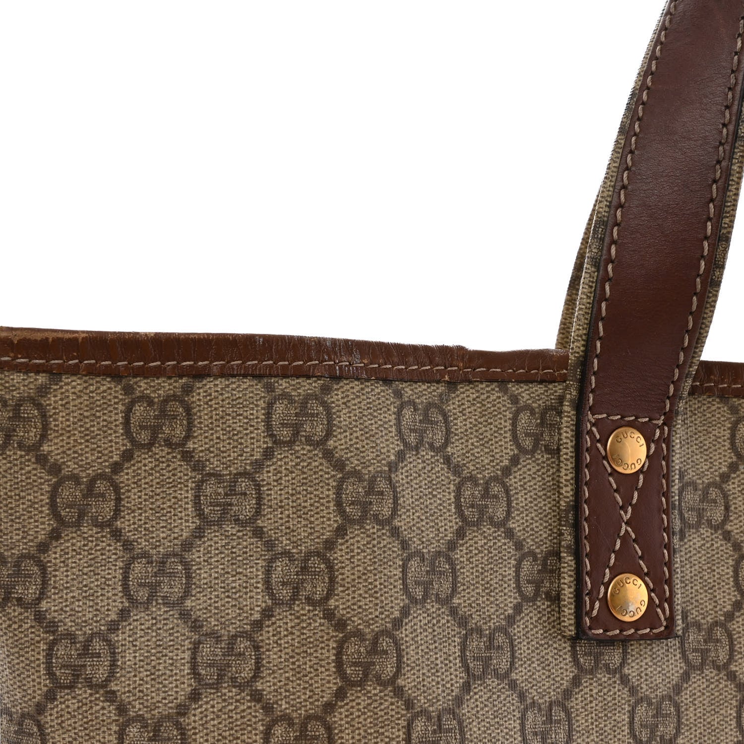 Gucci GG Plus Monogram Medium Signature Web Loop Tote Brown 12 of 12