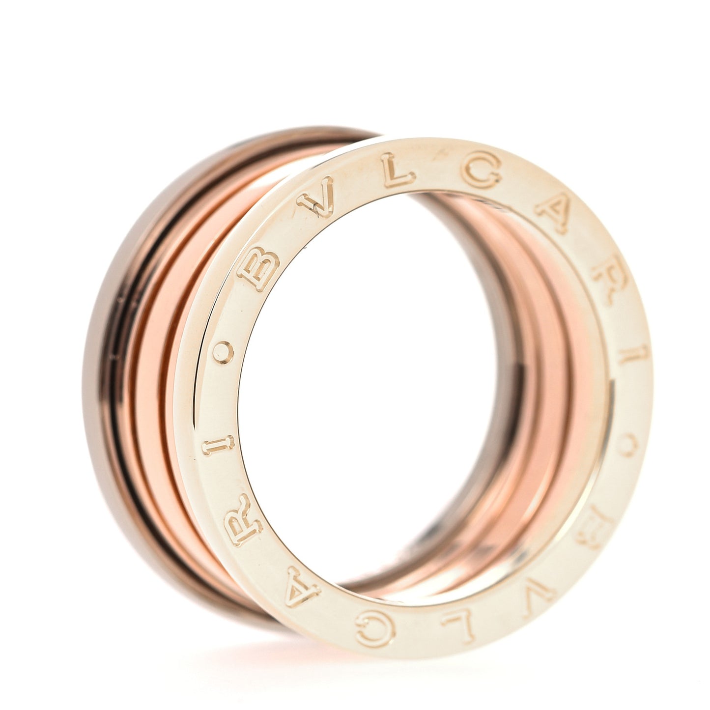 18K Rose White Yellow Gold B.Zero1 Four-Band Ring 57 8