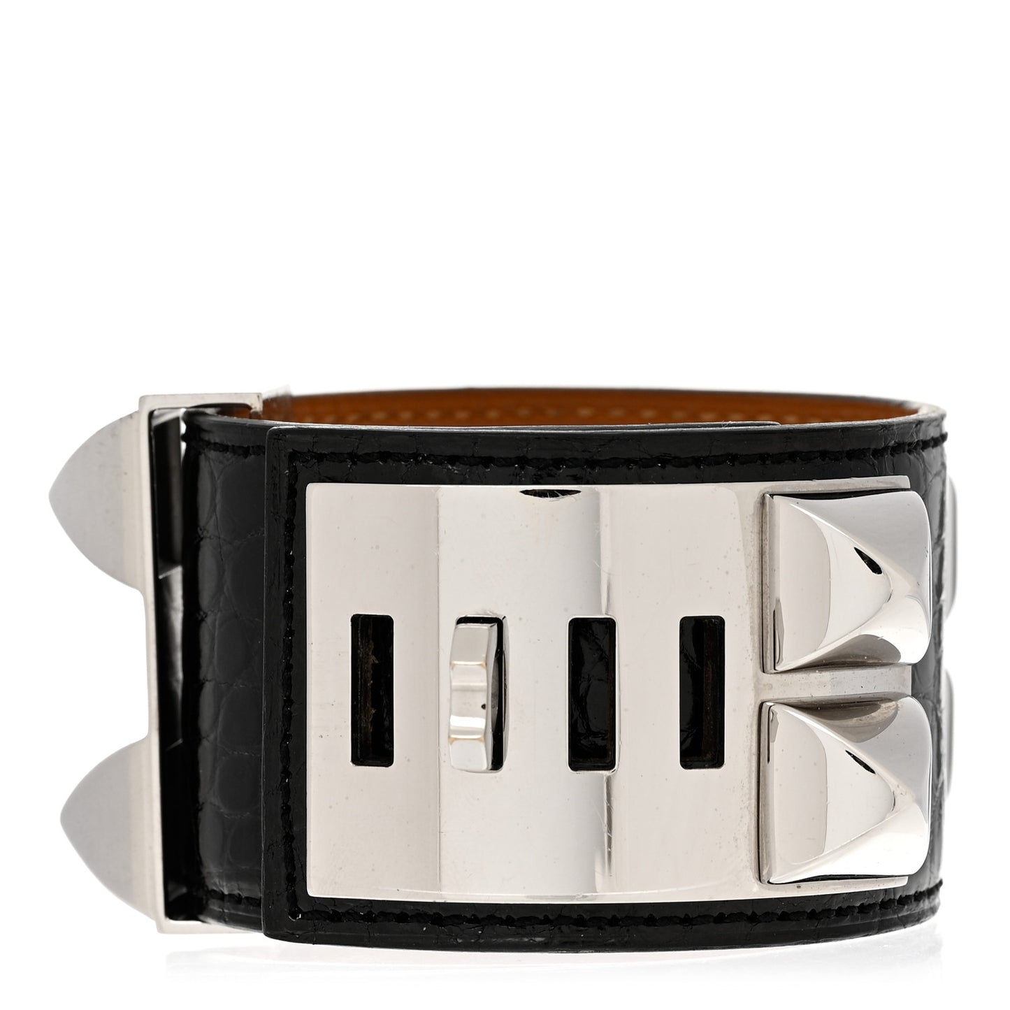 Shiny Alligator Collier de Chien CDC Bracelet Black