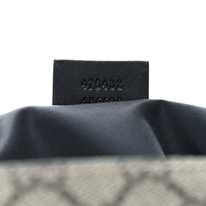 Gucci GG Supreme Monogram Web Flap Messenger Bag Black 9 of 9