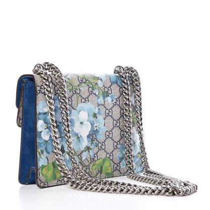 Gucci GG Supreme Monogram Blooms Mini Dionysus Shoulder Bag Blue 3 of 10