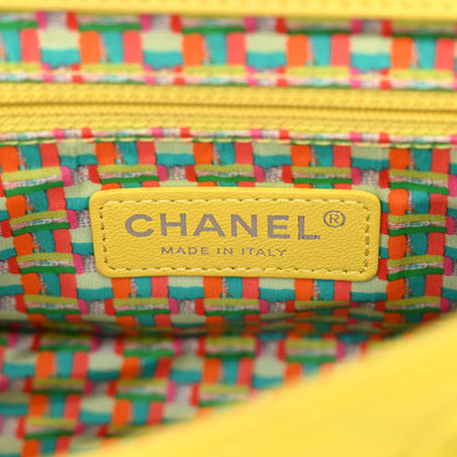 Chanel Rubber Quilted Lambskin Mini Square Coco Rain Flap Yellow 7 of 14