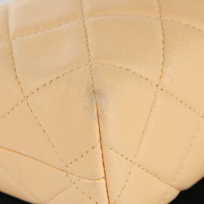 Chanel Lambskin Quilted Cosmetic Case Beige 10 of 11