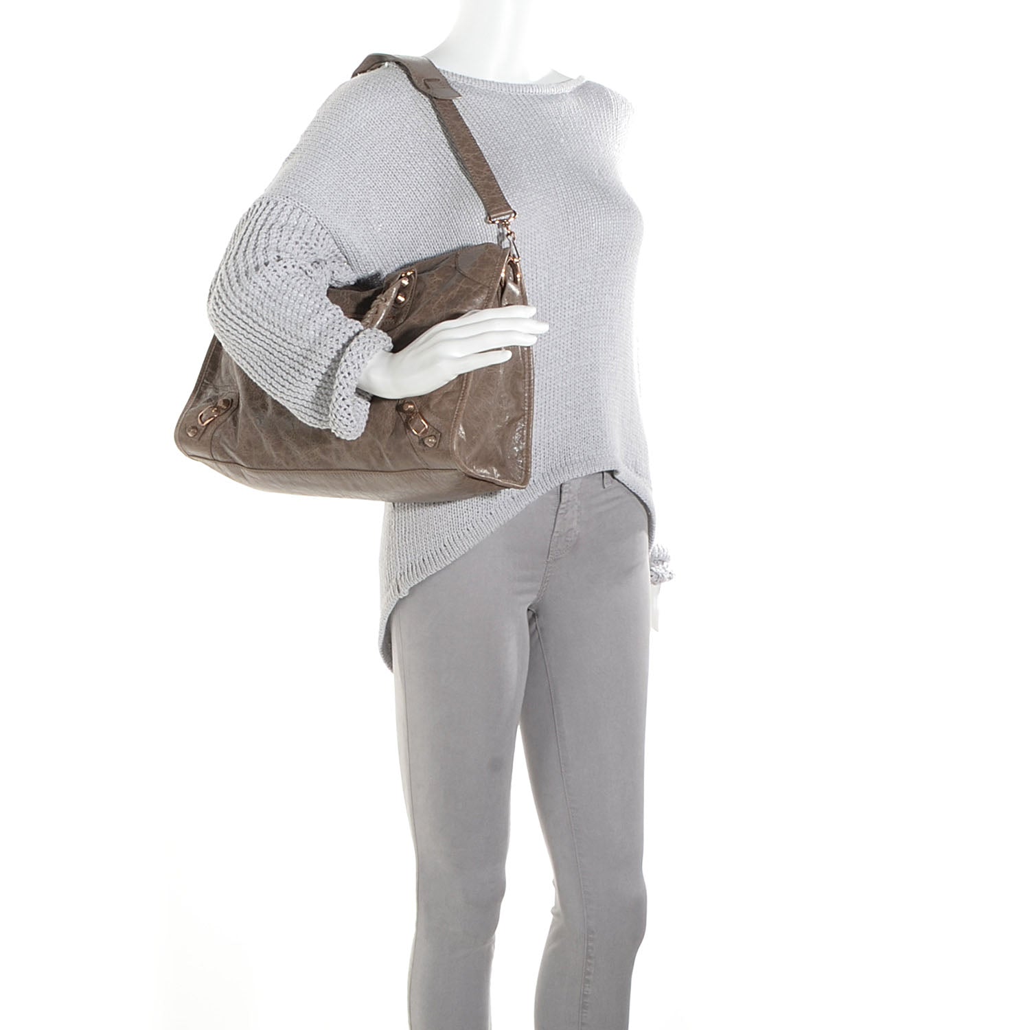 Balenciaga Agneau Giant 12 Rose Gold Hardware City Gris Poivre 2 of 11