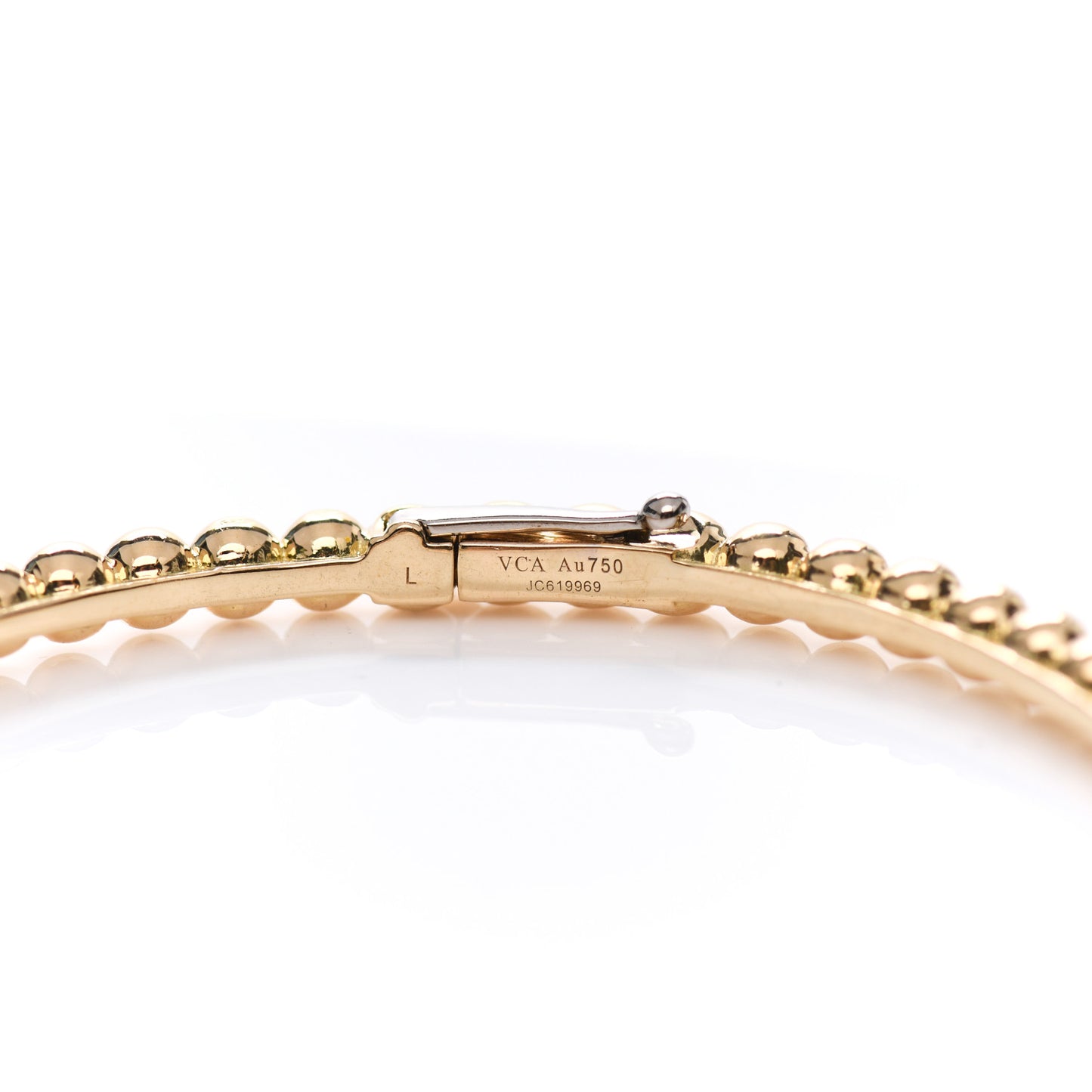 18K Yellow Gold Perlee Pearls of Gold Bracelet L