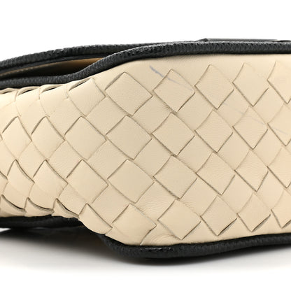 Bottega Veneta Nappa Karung Intrecciato Glass Pearl Shoulder Bag White Black 8 of 10
