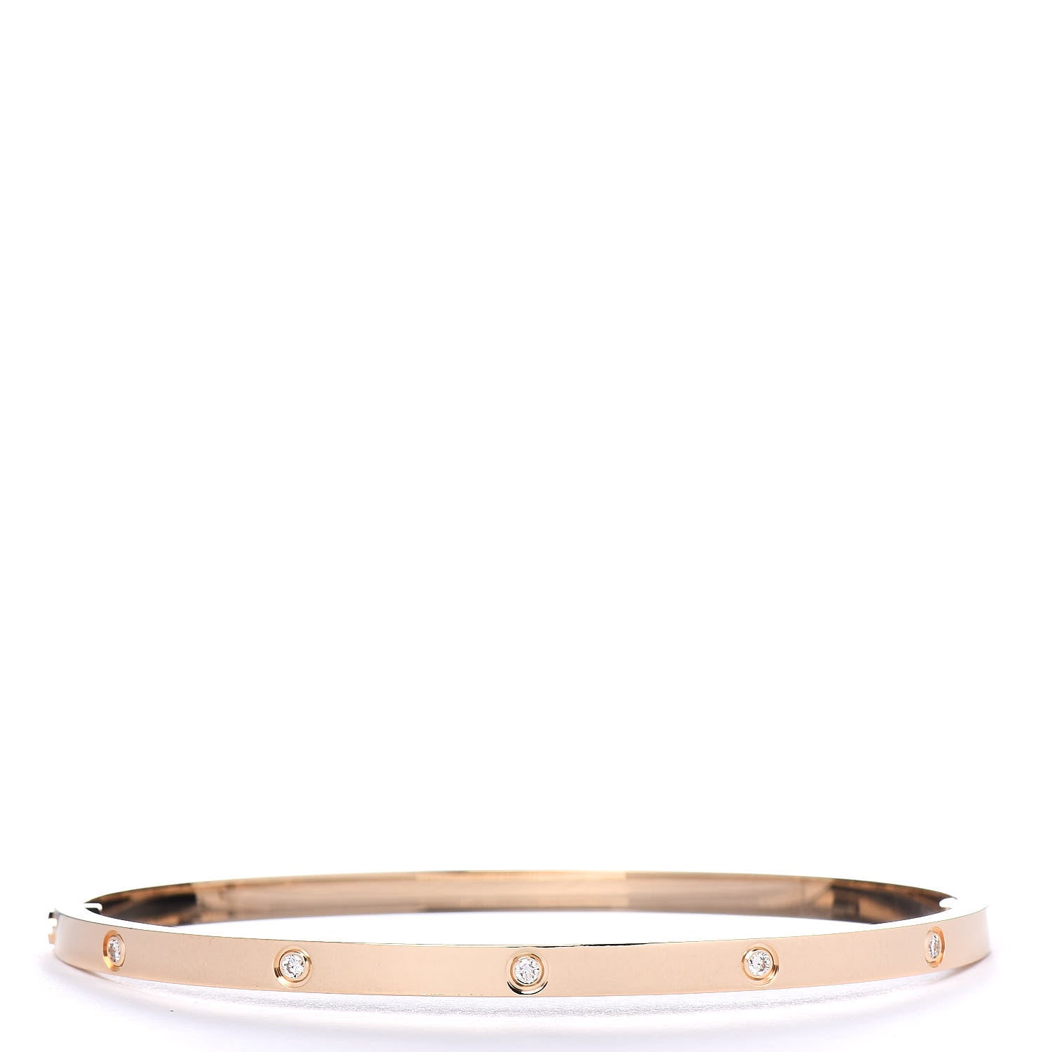 Cartier 18K Yellow Gold 10 Diamond Small LOVE Bracelet 19 3 of 6