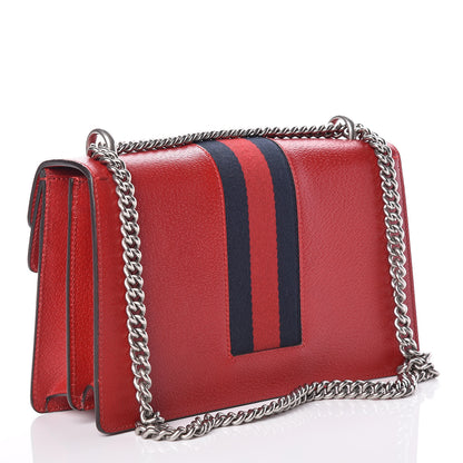 Gucci Calfskin Web Floral Embroidered Small Dionysus Shoulder Bag Hibiscus Red 3 of 9