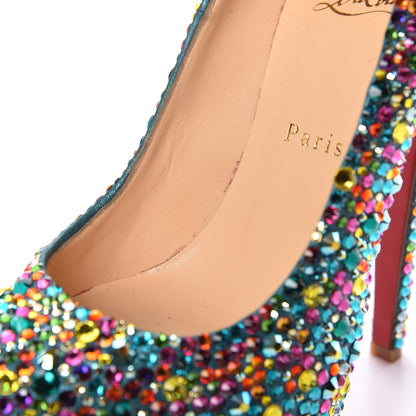 Christian Louboutin Crystal Suede Burma Daffodile Strass 160 Pumps 39 Multicolor 8 of 11