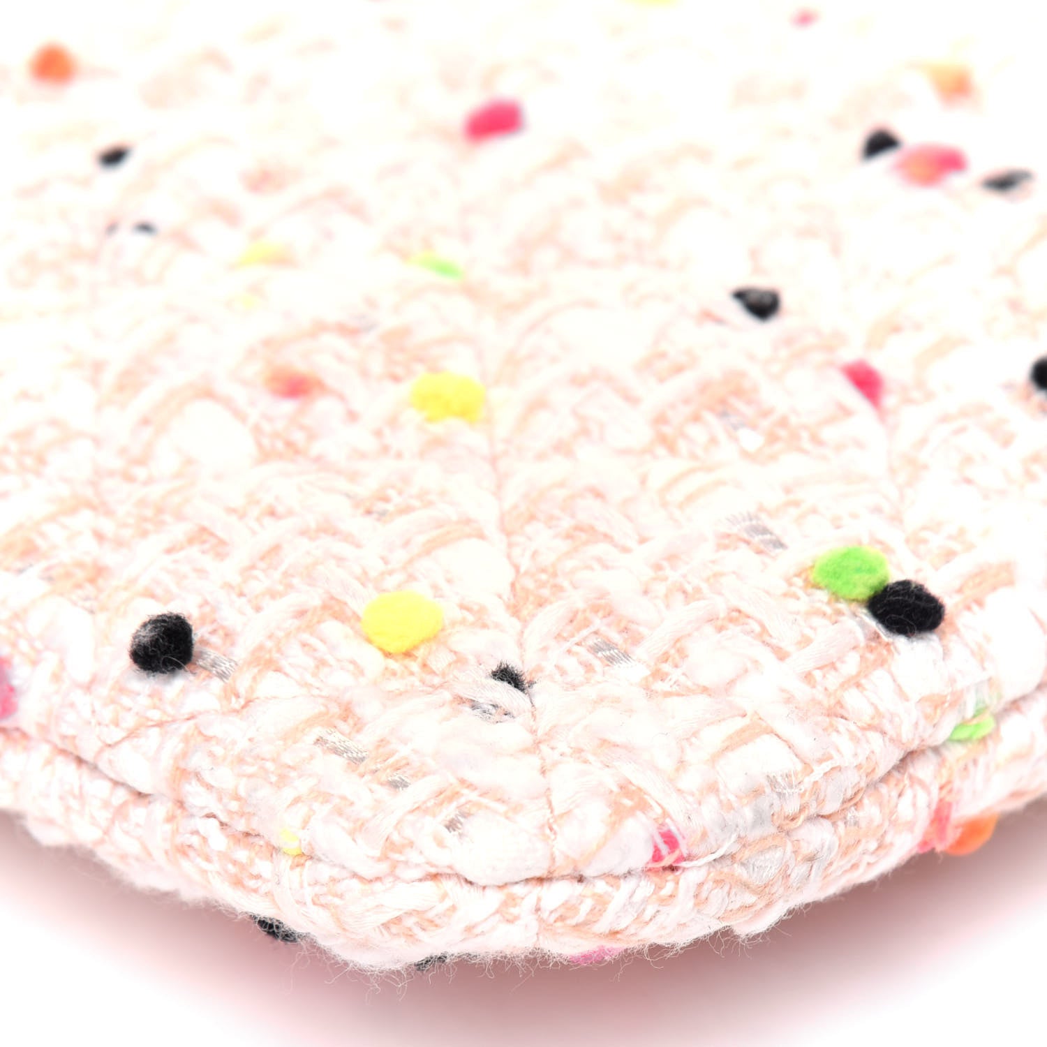Chanel Tweed Candy Cotton Quilted Medium Cosmetic Pouch Multicolor 9 of 12