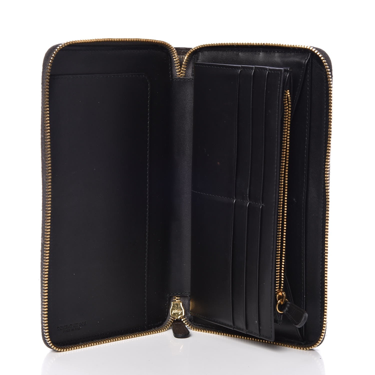 Dolce & Gabbana Calfskin Large Vertical Zip Around Wallet Brown 5 of 12