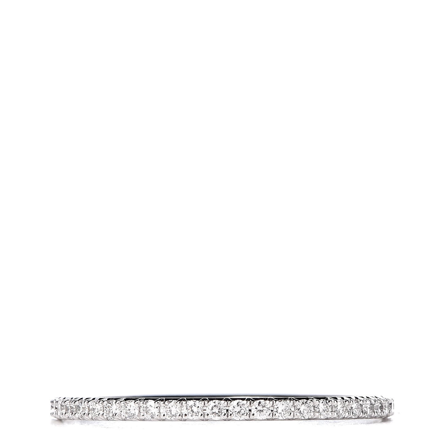 18K White Gold Diamond Metro Band Ring 61 9.5