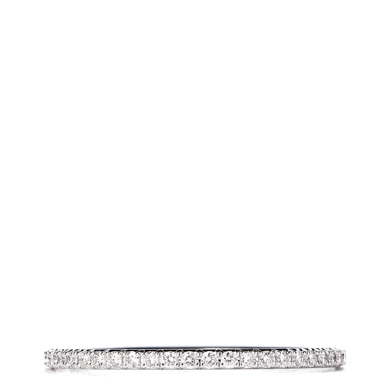 Tiffany 18K White Gold Diamond Metro Band Ring 61 9.5 3 of 5