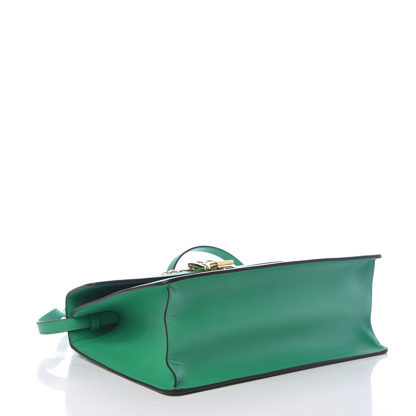 Vitello Fontanella Web Medium Sylvie Top Handle Bag Synthetic Green Garden