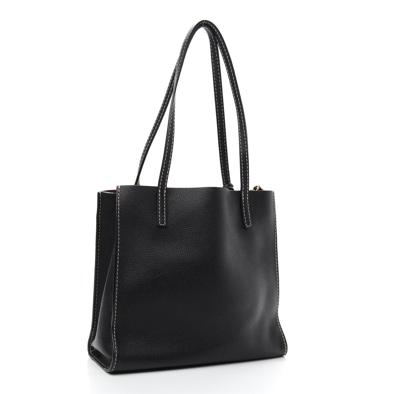 Marc Jacobs Grained Calfskin Medium Grind T Pocket Tote Black 3 of 8