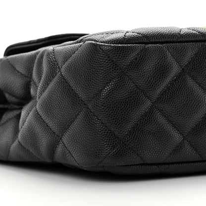 Chanel Caviar Quilted Wavy CC Hobo Black 9 of 11