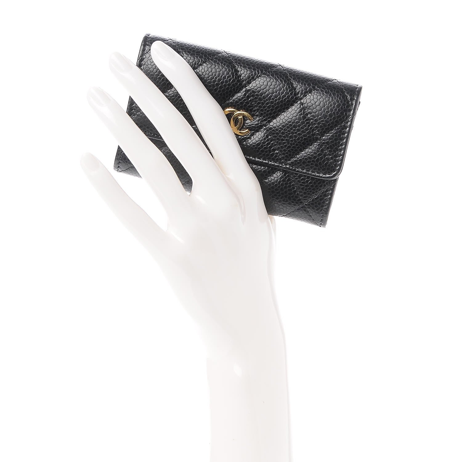 Chanel Caviar Quilted Flap Card Holder Black 2 of 9