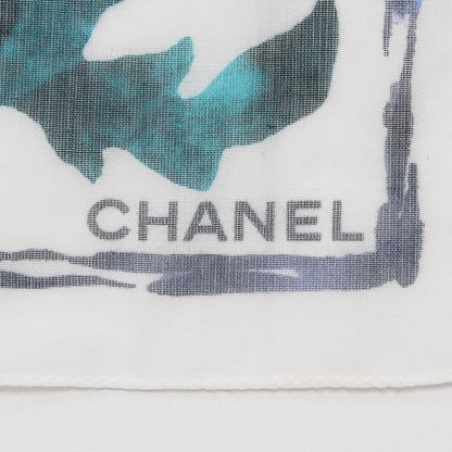 Chanel Cotton Camellia Square Scarf Multicolor 4 of 7