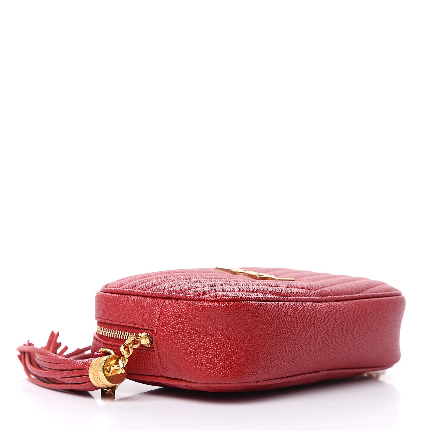 Saint Laurent Grain De Poudre Matelasse Monogram Mini Lou Camera Bag Eros Red 4 of 10