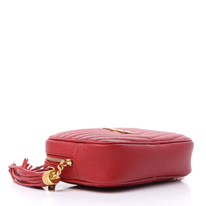 Saint Laurent Grain De Poudre Matelasse Monogram Mini Lou Camera Bag Eros Red 4 of 10