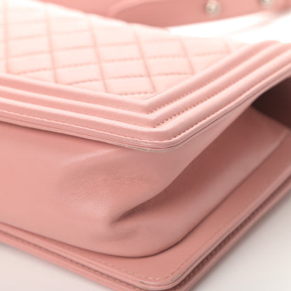 Chanel Lambskin Quilted Medium Boy Flap Light Pink 11 of 15