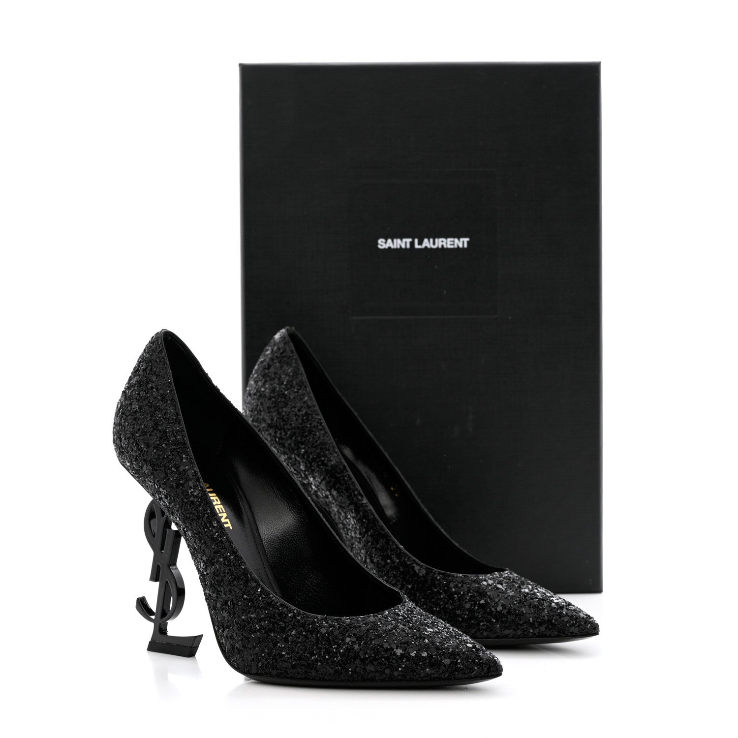 Saint Laurent Glitter Opyum 100 Pumps 36 Black 12 of 12