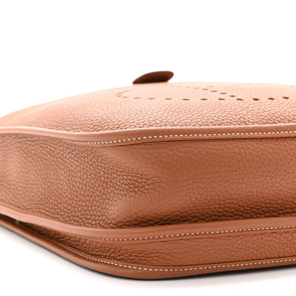 Hermes Taurillon Clemence Evelyne III PM Gold 9 of 12