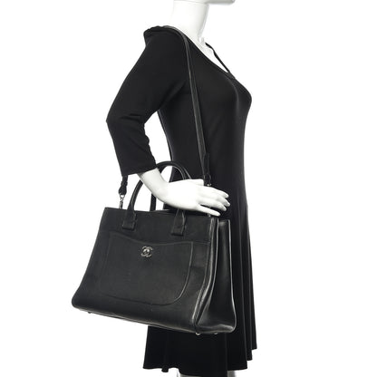 Chanel Grained Calfskin Medium Neo Executive Shopper Tote Blac 2 of 13