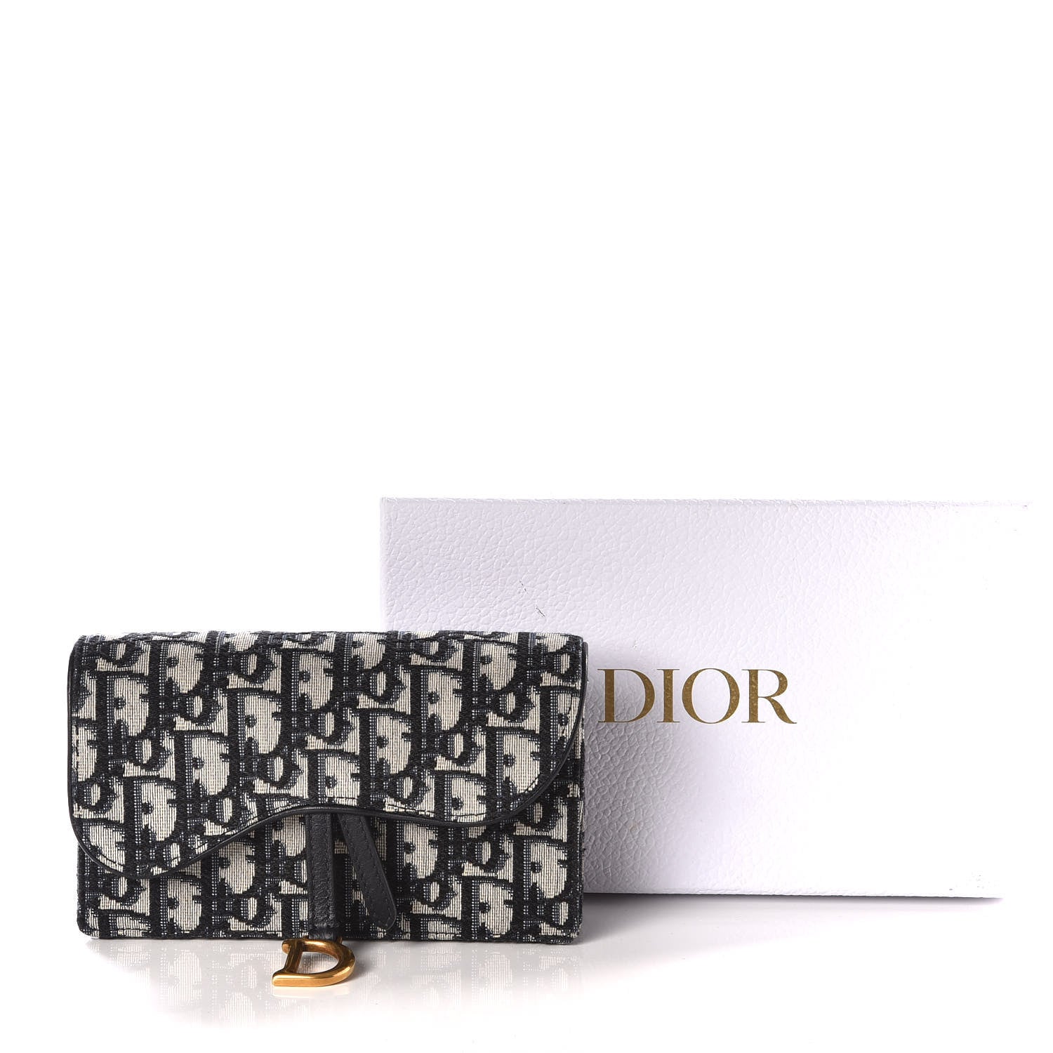 Christian Dior Oblique Saddle Belt Bag Blue 10 of 10