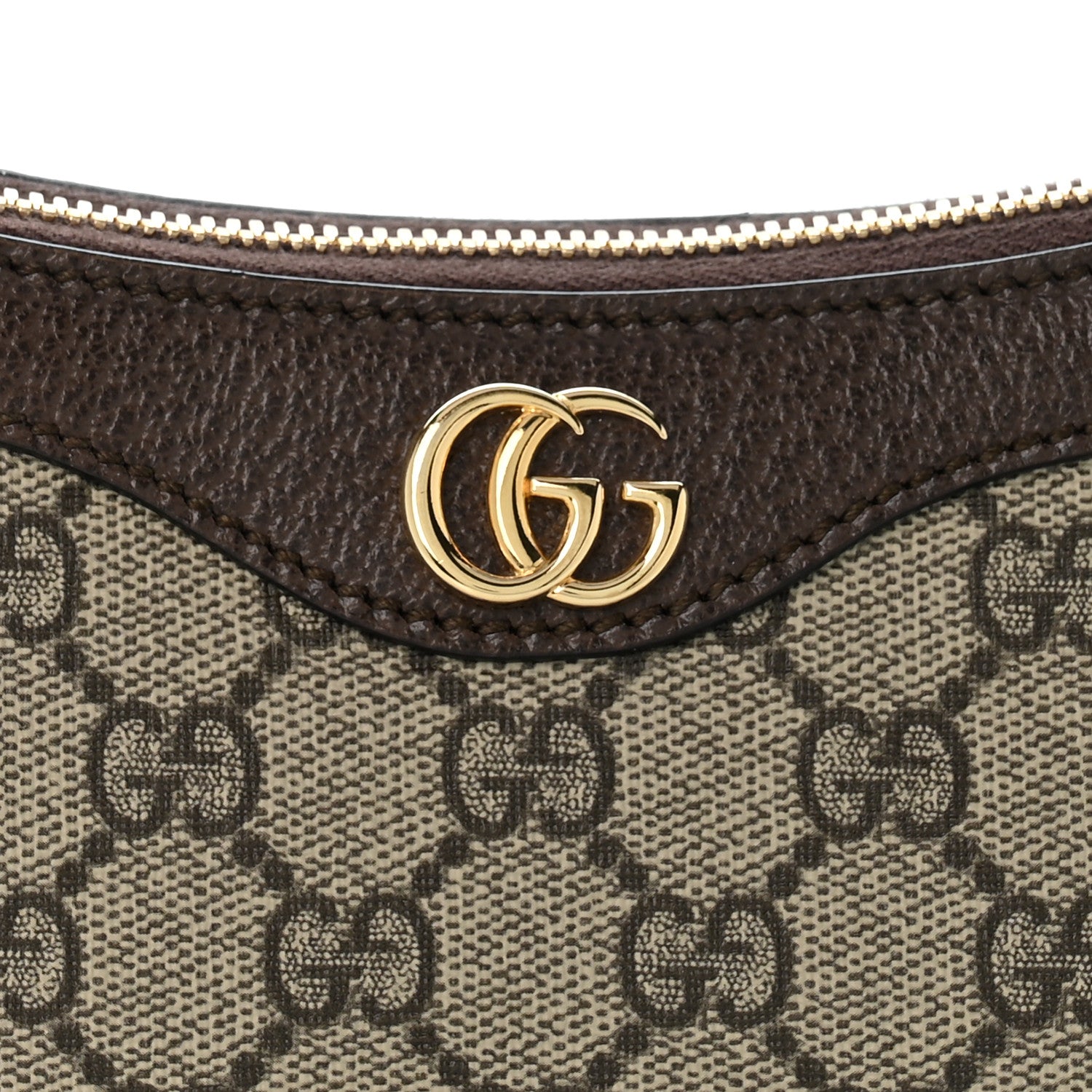 Gucci GG Supreme Monogram Textured Dollar Calfskin Small Ophidia Hobo Beige Ebony New Acero 7 of 11