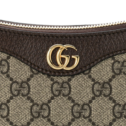 Gucci GG Supreme Monogram Textured Dollar Calfskin Small Ophidia Hobo Beige Ebony New Acero 7 of 11
