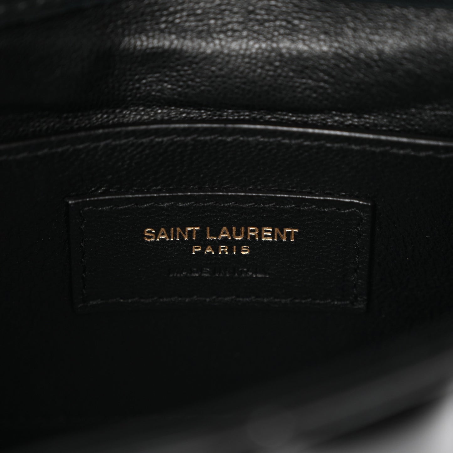 Patent Calfskin Matelasse Monogram Small Vicky Chain Bag Black