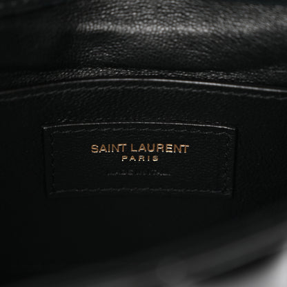 Saint Laurent Patent Calfskin Matelasse Monogram Small Vicky Chain Bag Black 6 of 10