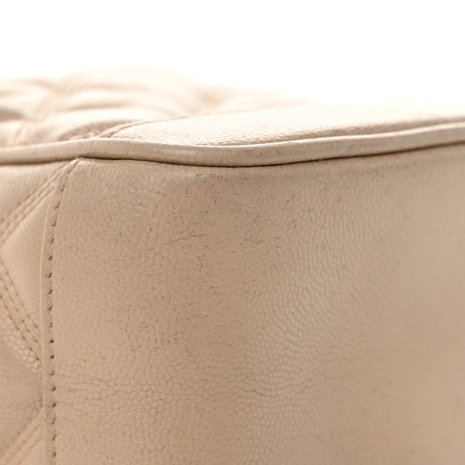 Saint Laurent Grain de Poudre Quilted 80's Vanity Bag Dark Beige 12 of 12