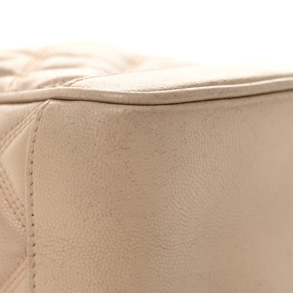 Saint Laurent Grain de Poudre Quilted 80's Vanity Bag Dark Beige 12 of 12