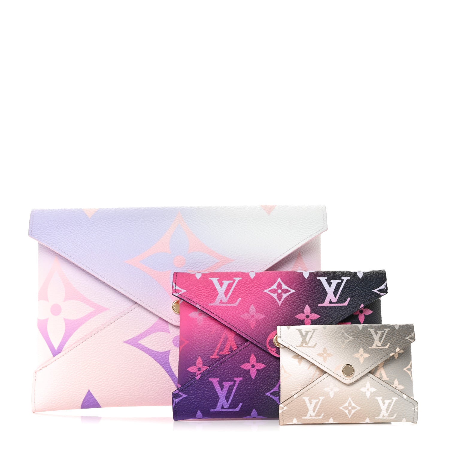 Louis Vuitton Monogram Giant Spring In The City Kirigami Pochette Set Sunrise Pastel Midnight Fuchsia Sunset Kaki 1 of 9