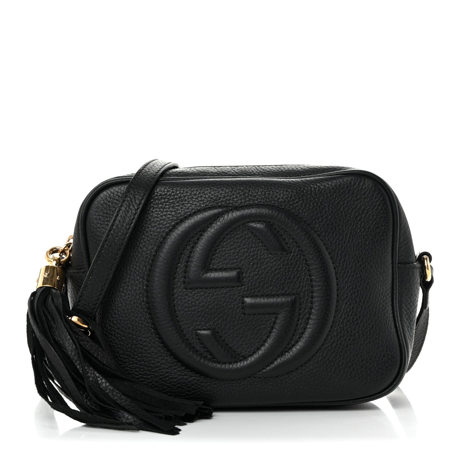 Gucci Pebbled Calfskin Small Soho Disco Bag Black Black 1 of 13