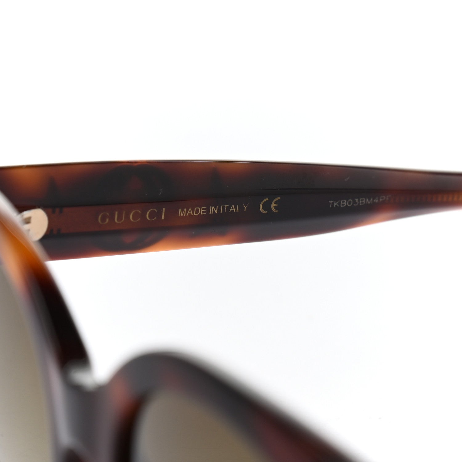 Gucci Acetate Round Frame GG Star Sunglasses GG0207S Tortoiseshell 6 of 7