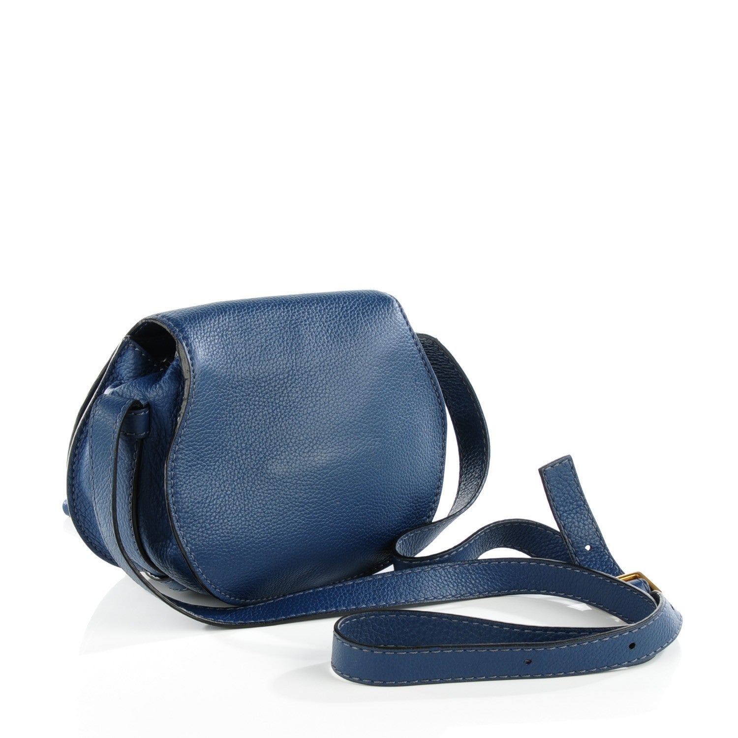 Chloe Calfskin Mini Marcie Round Crossbody Bag Royal Navy 4 of 10