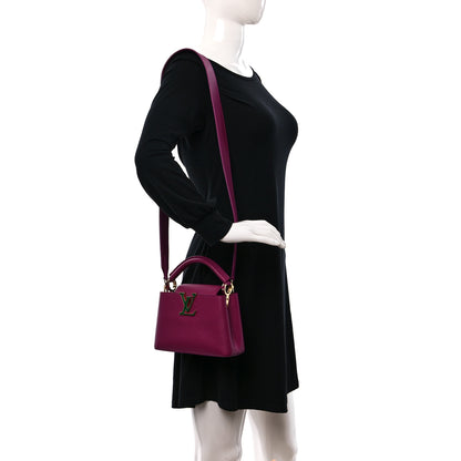 Louis Vuitton Taurillon Mini Capucines Purple 2 of 9