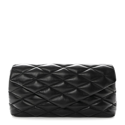 Saint Laurent Lambskin Quilted Sade Puffer Envelope Clutch Black 1 of 10