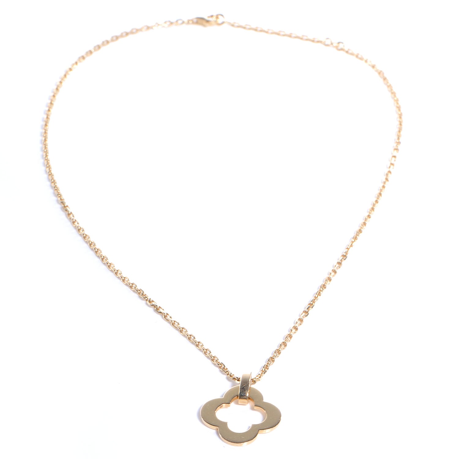 Van Cleef & Arpels 18K Yellow Gold Byzantine Alhambra Pendant Necklace 5 of 6