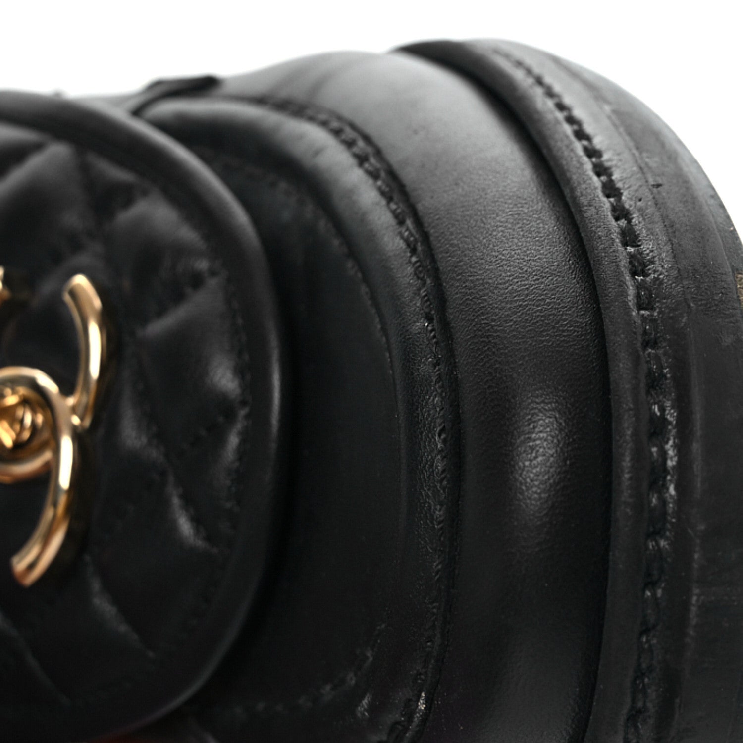 Chanel Lambskin Quilted CC Turnlock Loafers 37 Navy 17 of 18